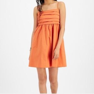 Orange Kit + Sky Babydoll Mini Dress